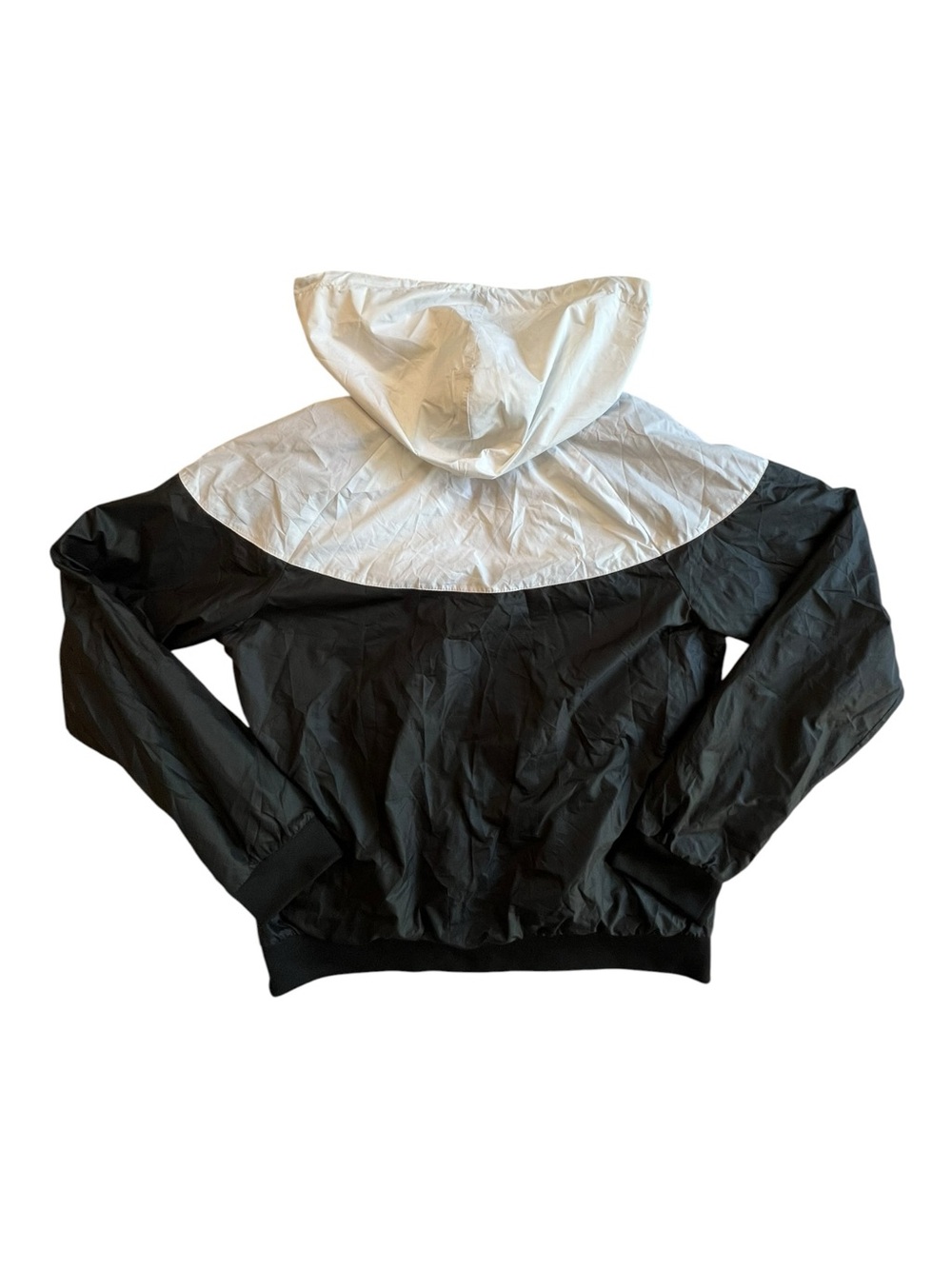 Nike Women's Sportswear Windrunner Jacket in Black and White Size Medium - Picture 2 of 11